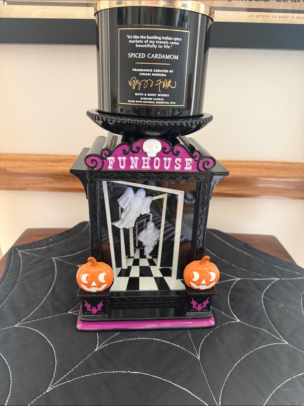 Bath and Body Works Funhouse Halloween 3 wick candle Holder NWT